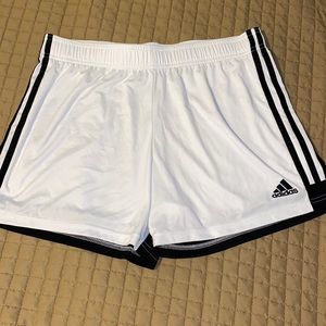 adidas White and Black Athletic Shorts